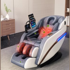 Jiama JMA0009 home massage chair with leg extension brown leather China factory 2025