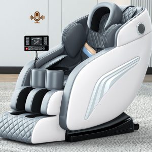 Jiama JMA0012 home massage chair LED light therapy during massage real shot